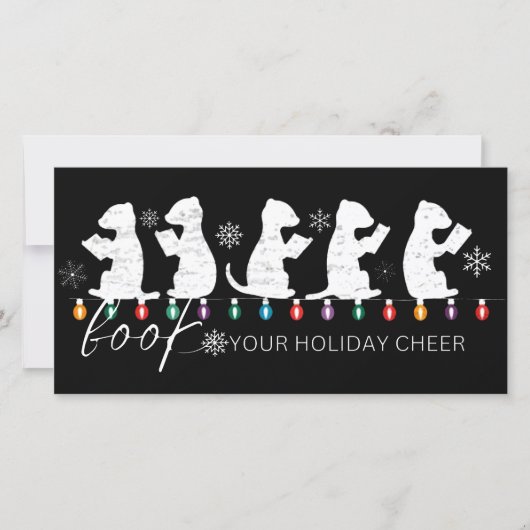 ホリデーシーズンの癒しに最適!ユーモアたっぷりのクリスマスフェレットを予約しよう シーズンカード (正面)