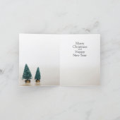 ホリデーシーズンの白と赤の装飾、花瓶、ホリデーカード シーズンカード (内部)