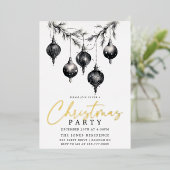 ホリデーシーズンの箔押しグリーティングカード 箔シーズンカード (立ち正面)