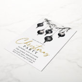 ホリデーシーズンの箔押しグリーティングカード 箔シーズンカード (回転した状態)