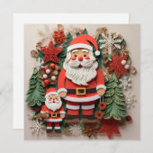 ホリデーシーズンの装飾が施されたクリスマスグリーティングカード シーズンカード (正面/裏面)