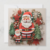 ホリデーシーズンの装飾が施されたクリスマスグリーティングカード シーズンカード (正面)