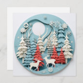 ホリデーシーズンの装飾されたクリスマスグリーティングカード シーズンカード (正面/裏面)