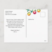 ホリデーシーズンの詩 ヴィンテージの雪の砦で遊ぶ子供たち シーズンポストカード (裏面)