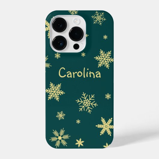 ホリデーシーズンの金ゴールドの色 iPhoneケース (裏面)