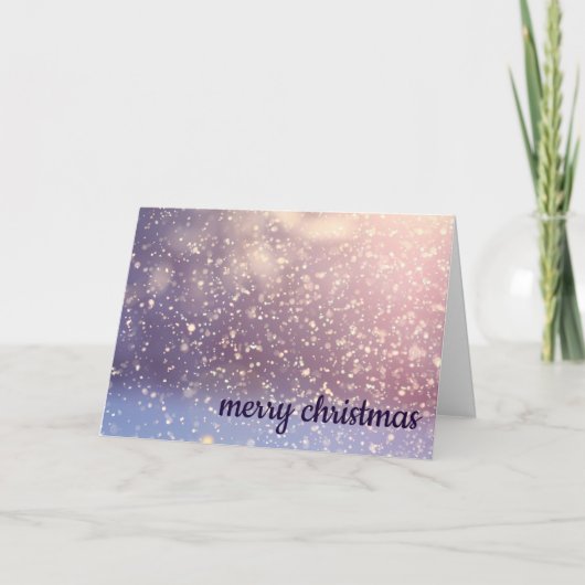 ホリデーシーズンの雪の玉の装飾クリスマスを楽しく シーズンカード (正面)