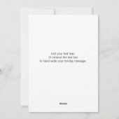 ホリデーシーズンを明るくする フラットホリデーカード シーズンカード (裏面)