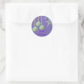 ホリデーシーズンを祝おう虹色デザイン ラウンドシール (バッグ)