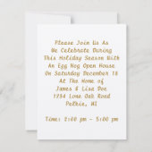 ホリデーシーズンエッグノグオープンハウスパーティの招待状 招待状 (裏面)