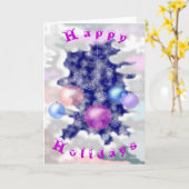 ホリデーシーズンカード新年の飾り カード (黄色い花)