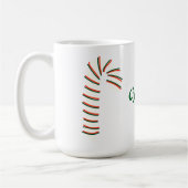 ホリデーシーズンキャンディ芸術的ケーン コーヒーマグカップ (左)