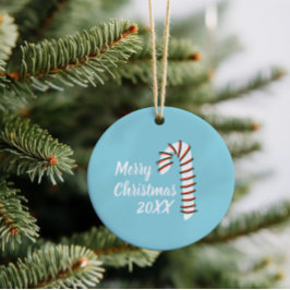 ホリデーシーズンキャンディ芸術的ケーン セラミックオーナメント