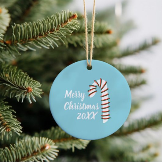 ホリデーシーズンキャンディ芸術的ケーン セラミックオーナメント