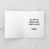 ホリデーシーズンギフト – カウサンキュー サンキューカード (内部)