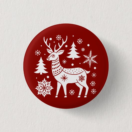 ホリデーシーズンクリスマステーマギフト 缶バッジ (正面)