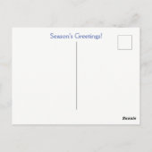 ホリデーシーズングリーティングブルーバードディアー ポストカード (裏面)