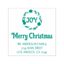 ホリデーシーズンジョイメリークリスマス差出人住所 セルフインキングスタンプ