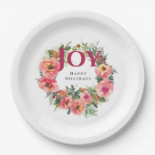 ホリデーシーズンジョイリースボタニック ペーパープレート (正面)