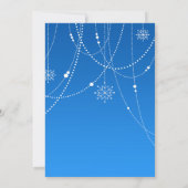 ホリデーシーズンパーティーブルー招待状 招待状 (裏面)