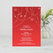 ホリデーシーズンパーティーレッド招待状 招待状 (スタンド正面)