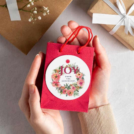 ホリデーシーズンピンクジョイリース植物学 フェイバータグ