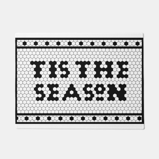 ホリデーシーズンファームハウスタイルデザイン ドアマット (正面)