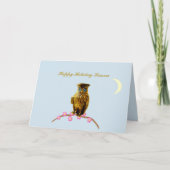 ホリデーシーズンフクロウの挨拶 シーズンカード (正面)