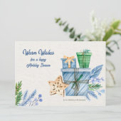 ホリデーシーズンブルーグリーティングカード シーズンカード (スタンド正面)