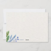 ホリデーシーズンブルーグリーティングカード シーズンカード (裏面)