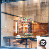 ホリデーシーズンボタニカルストア時間 ウィンドウサイン (カフェ窓)