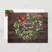 ホリデーシーズンリース挨拶はがき ポストカード (正面/裏面)