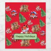 ホリデーシーズンレッド ワインラベル (シングルラベル)