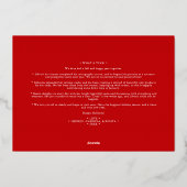 ホリデーシーズン到来！ ブルー ホリー ジョリー メリー クリスマス ニュース フォト FOIL 箔シーズンカード (裏面)