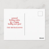 ホリデーシーズン到来！ラクダのLllamaと一緒に楽しく過ごそう ポストカード (裏面)