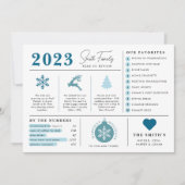 ホリデーシーズン年次総覧 インフォグラフィック クリスマスカード (正面)