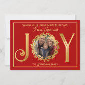 ホリデーシーズン愛と喜びがあなたを平和にする シーズンカード (正面)