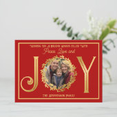 ホリデーシーズン愛と喜びがあなたを平和にする シーズンカード (スタンド正面)