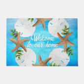 ホリデーシーズン砂ドルスターフィッシュドアマット ドアマット (正面)