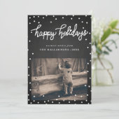 ホリデーシーズン クラシックチョークボード 手書きフォト シーズンカード (スタンド正面)