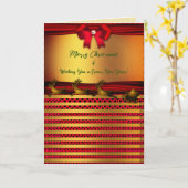 ホリデーシーズン/クリスマス新年 カード (黄色い花)