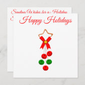 ホリデーシーズン　グリーティングカード シーズンカード (正面/裏面)