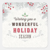 ホリデーシーズン スクエアシール (正面)