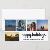 ホリデーシーズン スクリプト5 フォト コラージュ シーズンカード (正面/裏面)