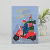 ホリデーシーズン スクーター 非写真 ハガキ 箔シーズンカード (立ち正面)