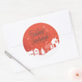 ホリデーシーズン スティッカー ラウンドシール (封筒)