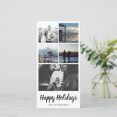 ホリデーシーズン タイポグラフィ 5枚の写真 コラージュ シーズンカード (スタンド正面)