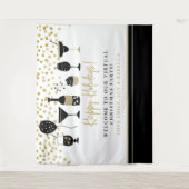 ホリデーシーズン バーチャルパーティ 背景 名前 タペストリー (正面)