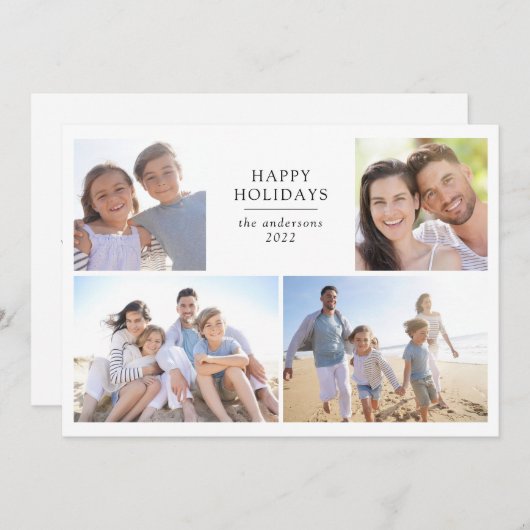ホリデーシーズン | フォトコラージュ シーズンカード (正面/裏面)
