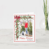 ホリデーシーズン ミストルート 赤いリボン 家族写真 シーズンカード (正面)