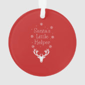ホリデーシーズン、メリークリスマス、サンタヘルパー オーナメント (裏面)